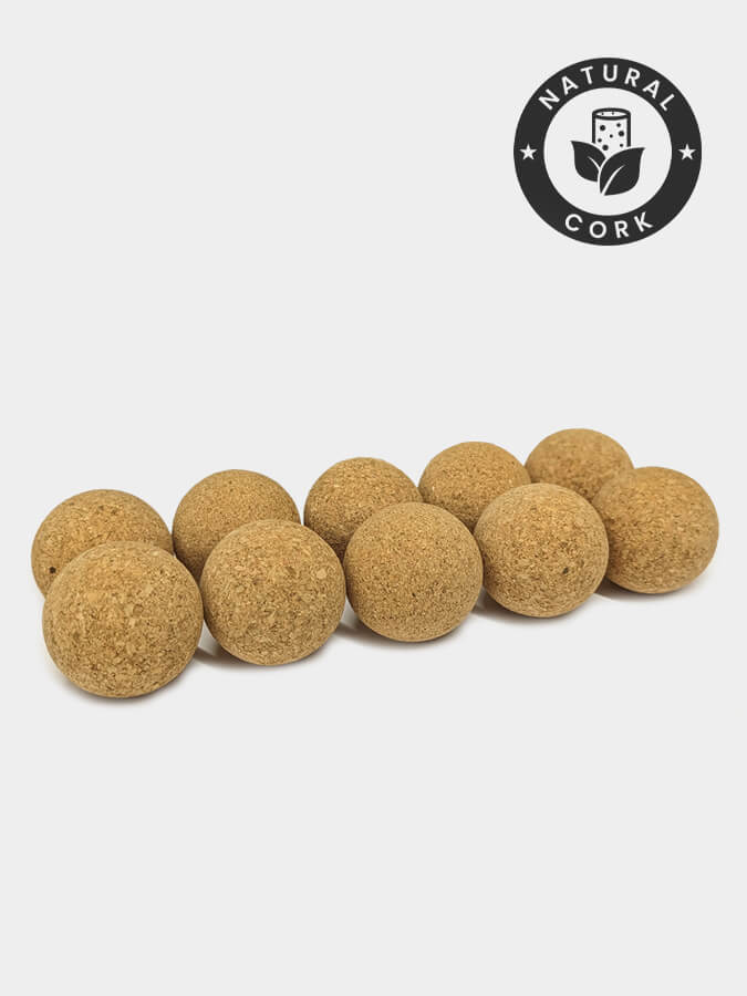 Premium Cork Massage Balls for Yoga & Therapy - Pack of 10 | Ideal for Deep Tissue Massage, Myofascial Release & Muscle Recovery After Workouts