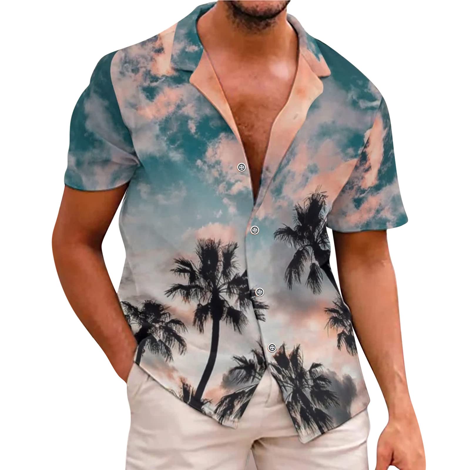 Men's Casual Cotton Linen Henley T-Shirt - Long Sleeve Regular Fit Beach Shirt for Vacation, Fall & Workout | Comfortable Teacher Tops in Pink | Perfect for Outdoor Activities, Office Wear & Relaxation