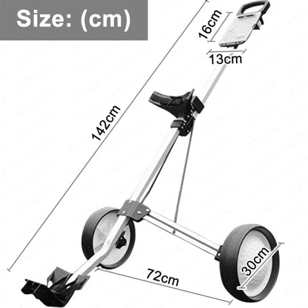 Premium Folding 2-Wheel Golf Trolley - Lightweight Golf Bag Caddy for Outdoor Training & Tournaments | Perfect for Golf Courses, Driving Ranges & Airport Luggage Transport