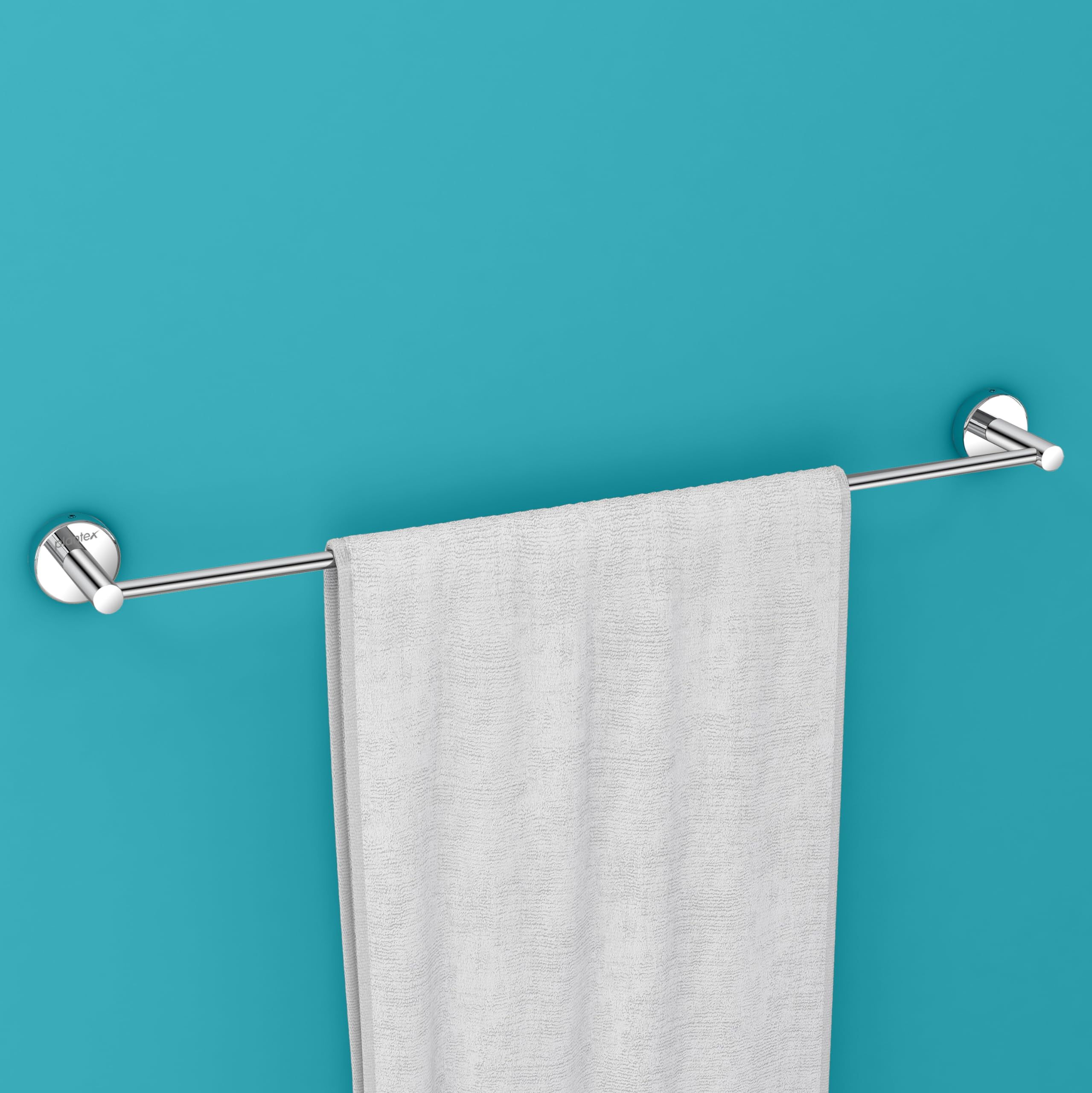 Plantex 24 Inch Stainless Steel Towel Holder - Chrome Bathroom Towel Rod, Hanger & Stand for Bathroom, Kitchen, Laundry Room - Durable & Rustproof Bath Accessories (Pack of 1)