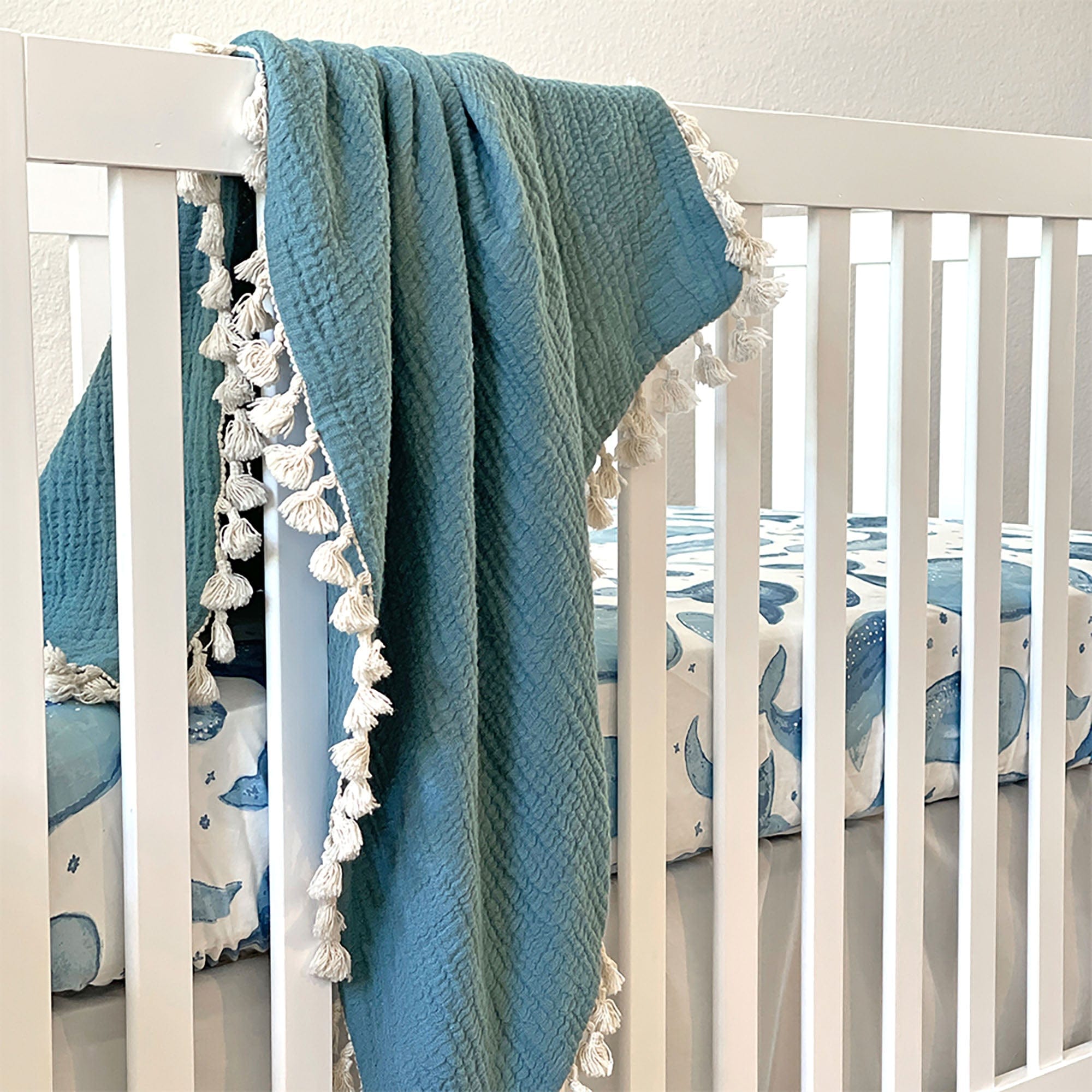 6-Layer Muslin Baby Blanket by Crane - Soft, Breathable & Lightweight for Swaddling, Nursing & Stroller Use
