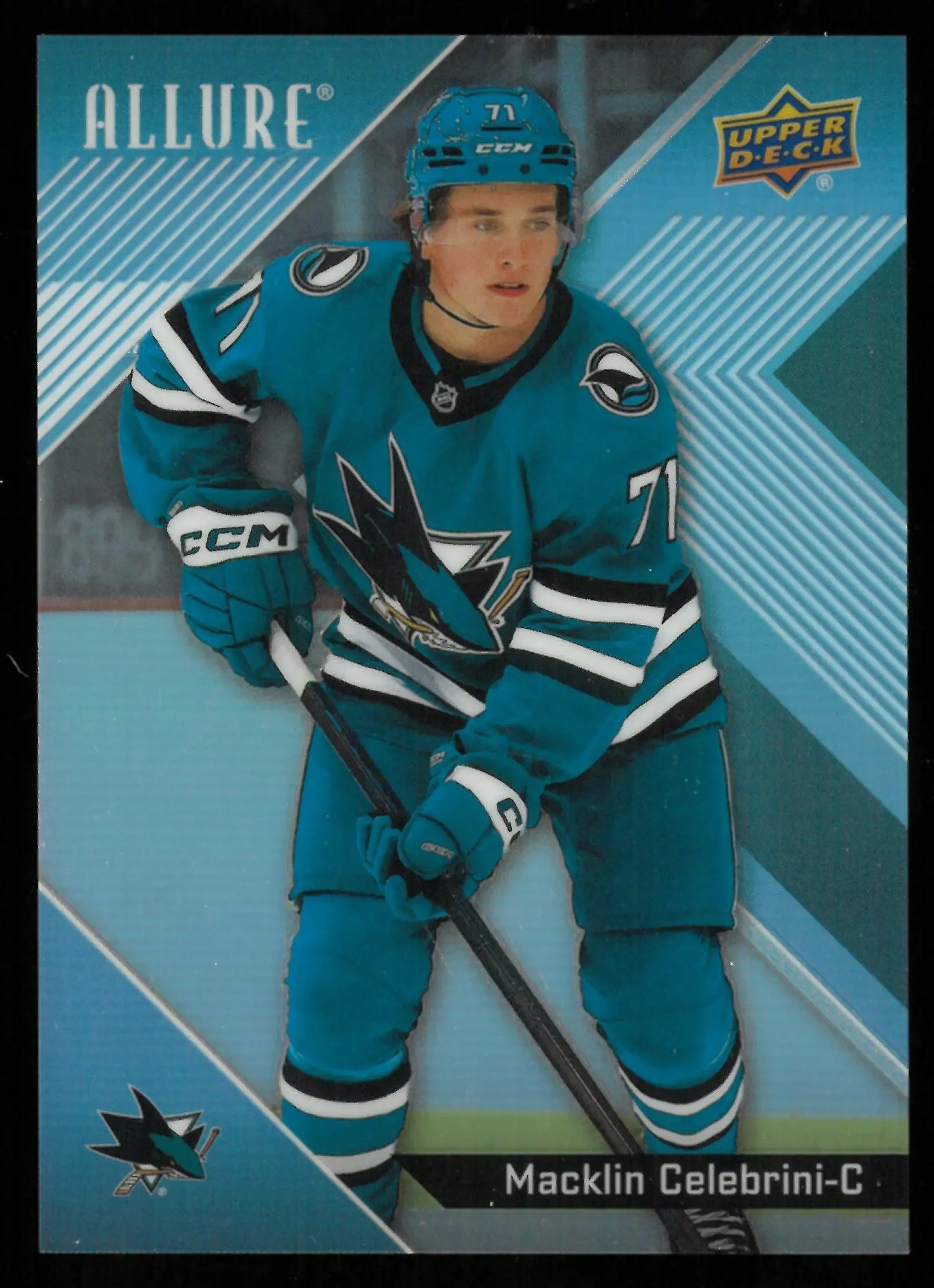 2024-25 Upper Deck Allure Hockey Macklin Celebrini Rookie Card SP - Collectible Trading Card for NHL Fans & Sports Memorabilia Enthusiasts