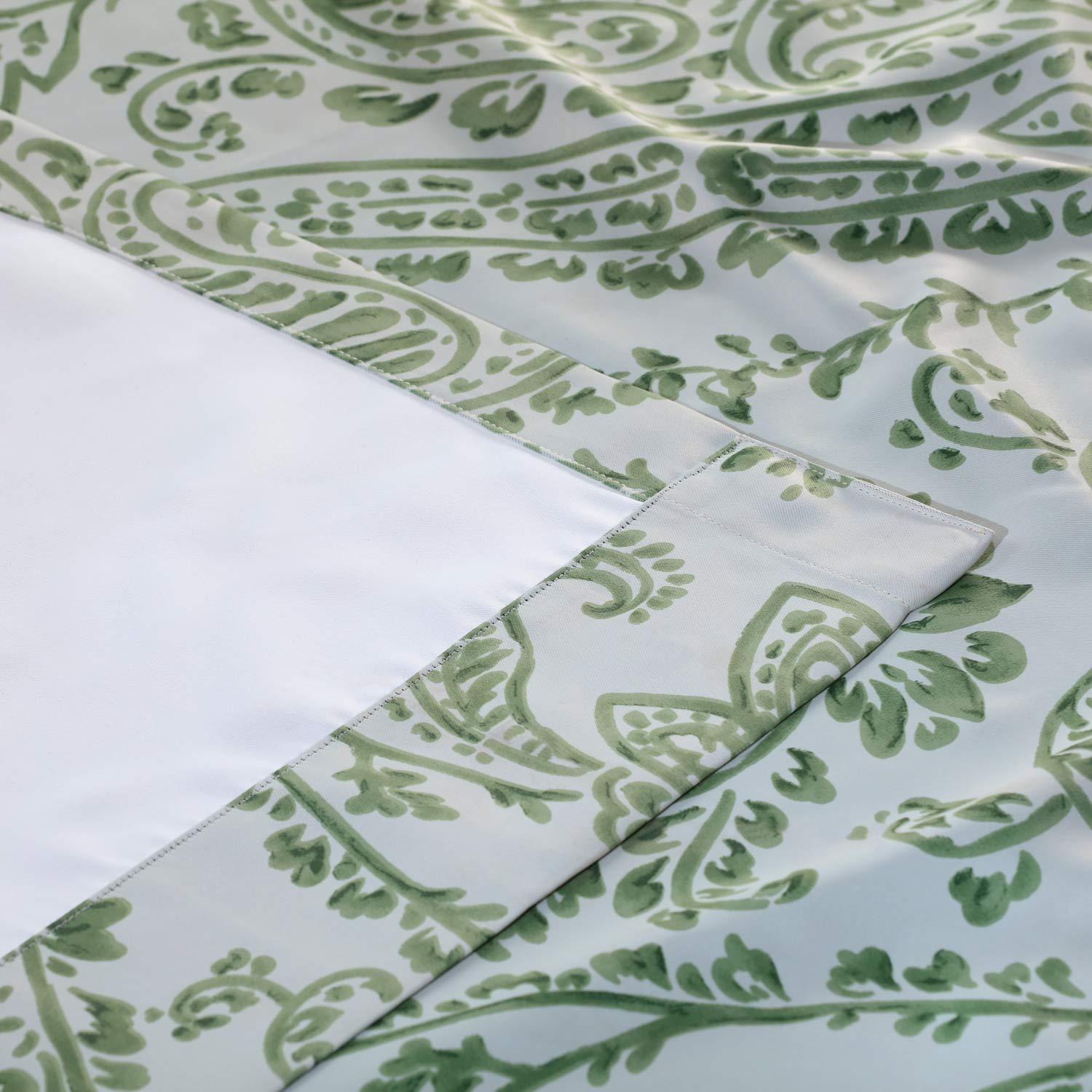 HPD Half Price Drapes Floral Printed Rod Pocket Blackout Curtains - 50