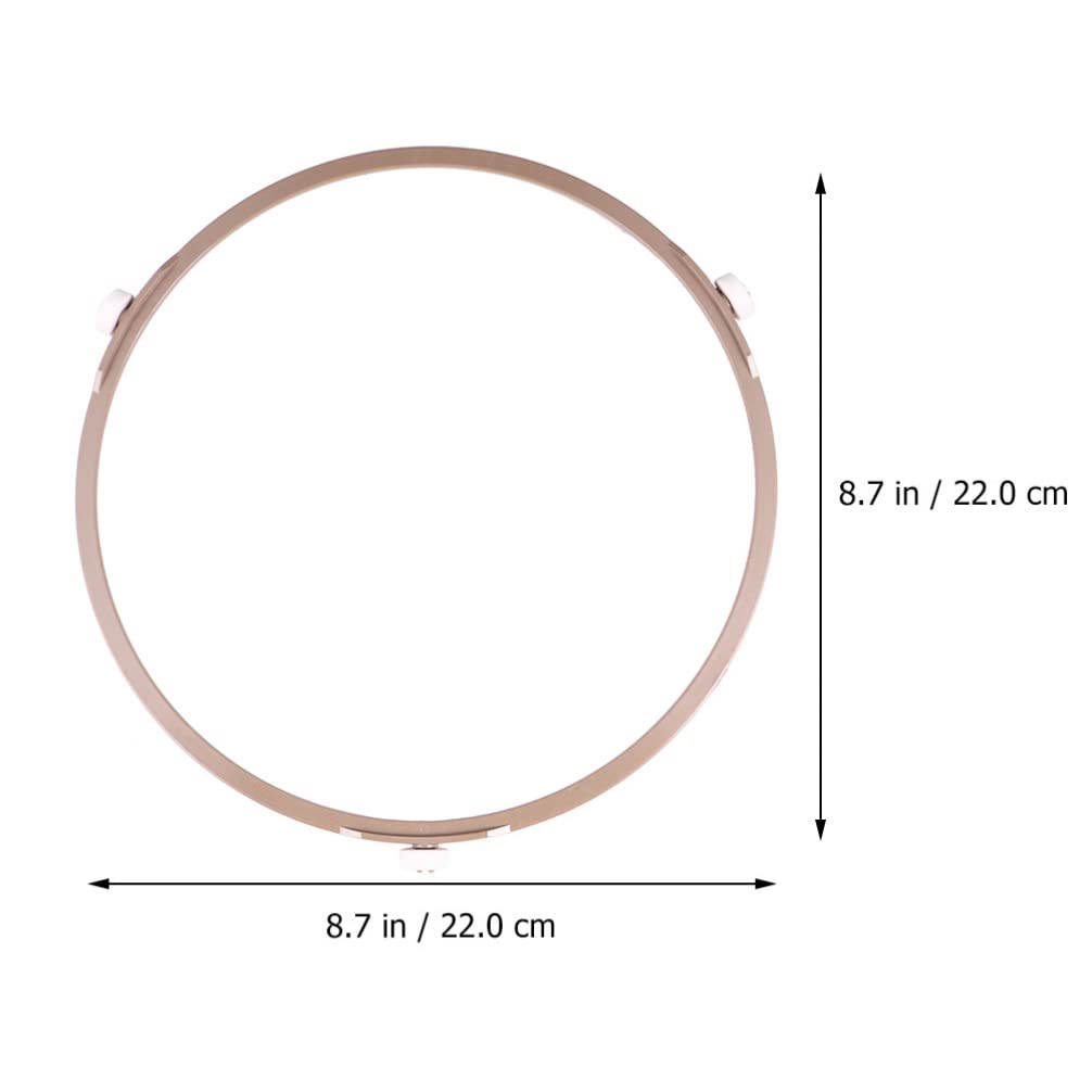 2-Pack Hemoton Microwave Oven Stand - Universal Rotating Glass Plate Replacement with PP Base | Durable Round Tray Ring & Roller Rack for Smooth Rotation | Perfect for Heating Food, Defrosting & Reheating Meals