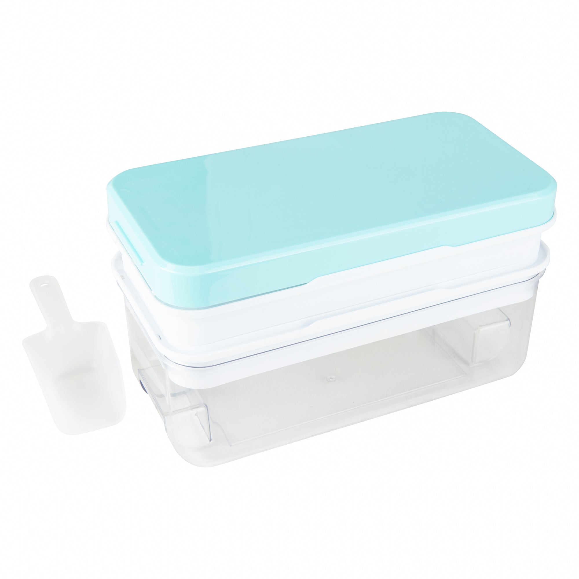 One-Push Silicone Ice Cube Tray with Airtight Storage Box - Perfect for Cocktails, Smoothies & Home Freezer Organization