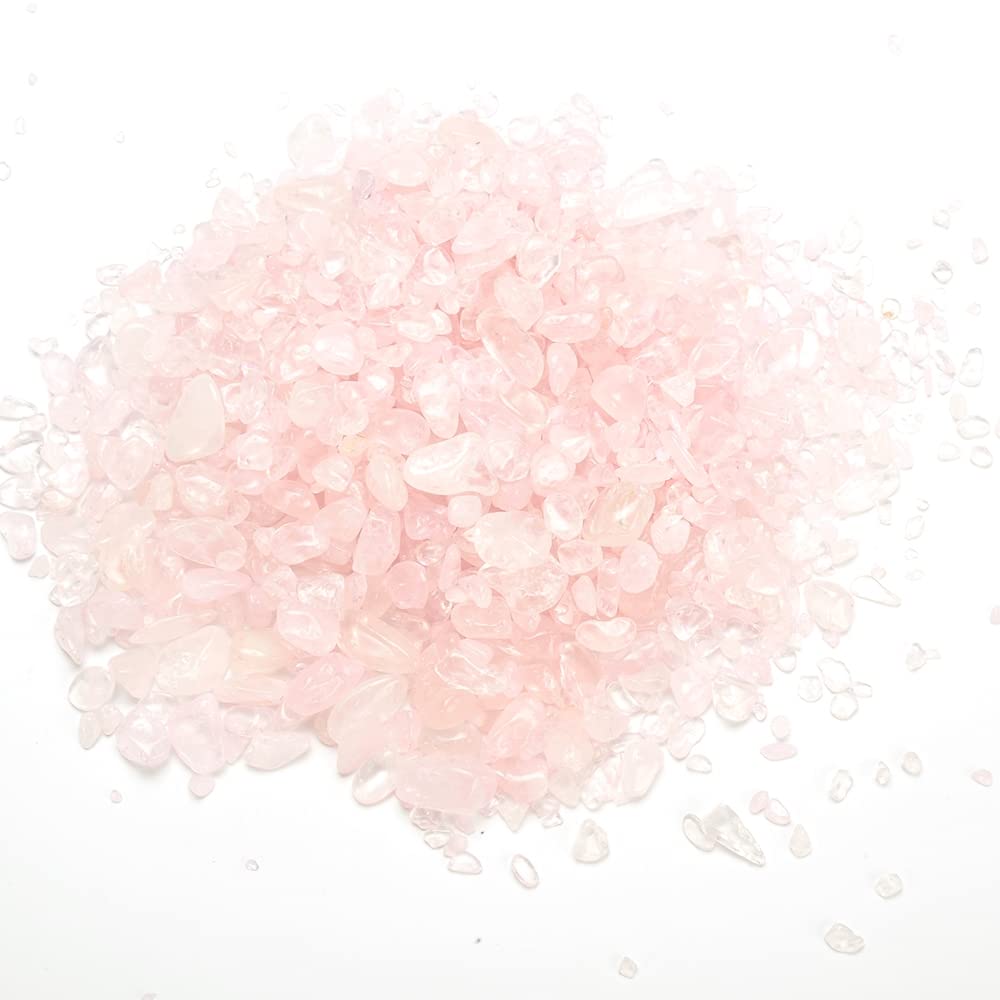 1 Pound Natural Rose Quartz Tumbled Stones - Pink Healing Crystals for Jewelry Making, Home Decor, Meditation & Reiki Energy Work
