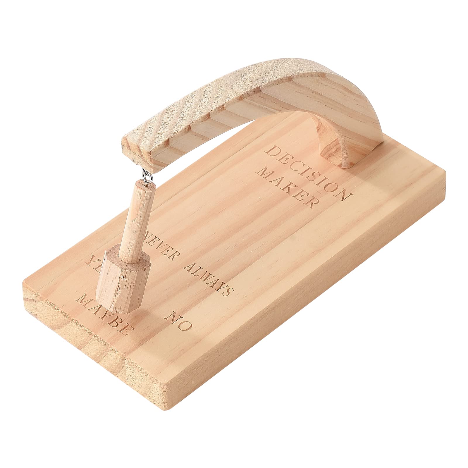 Wooden Magnetic Decision Maker Swing Pendulum - Fun Desk Tabletop Game Toy for Office & Home (Yellow, 10x20.3x3 cm) | Perfect for Decision Making, Stress Relief & Party Games