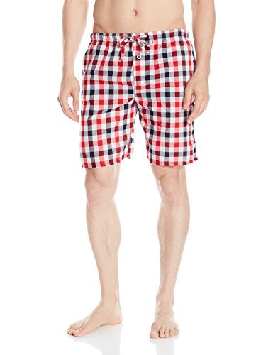 Essentials by Seven Apparel Men's Woven Cotton Plaid Shorts - Casual Summer & Beach Wear for Men | Comfortable Breathable Shorts for Outdoor Activities
