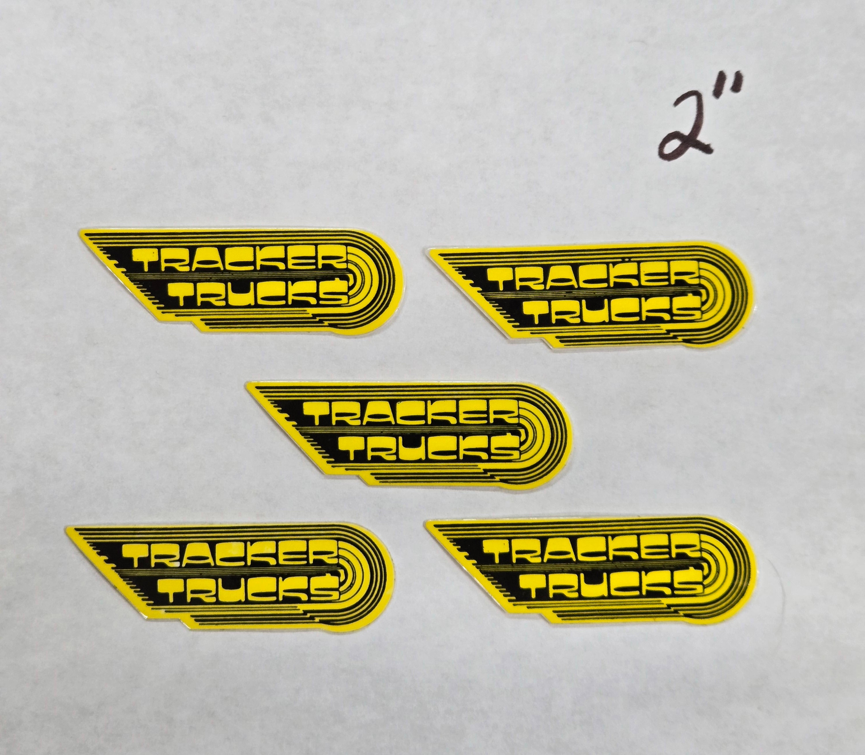 Vintage Tracker Wing Sticker Pack - 5 Pack Small Yellow Decals for Laptops, Water Bottles & DIY Crafts - Retro Car & Motorcycle Decoration Stickers