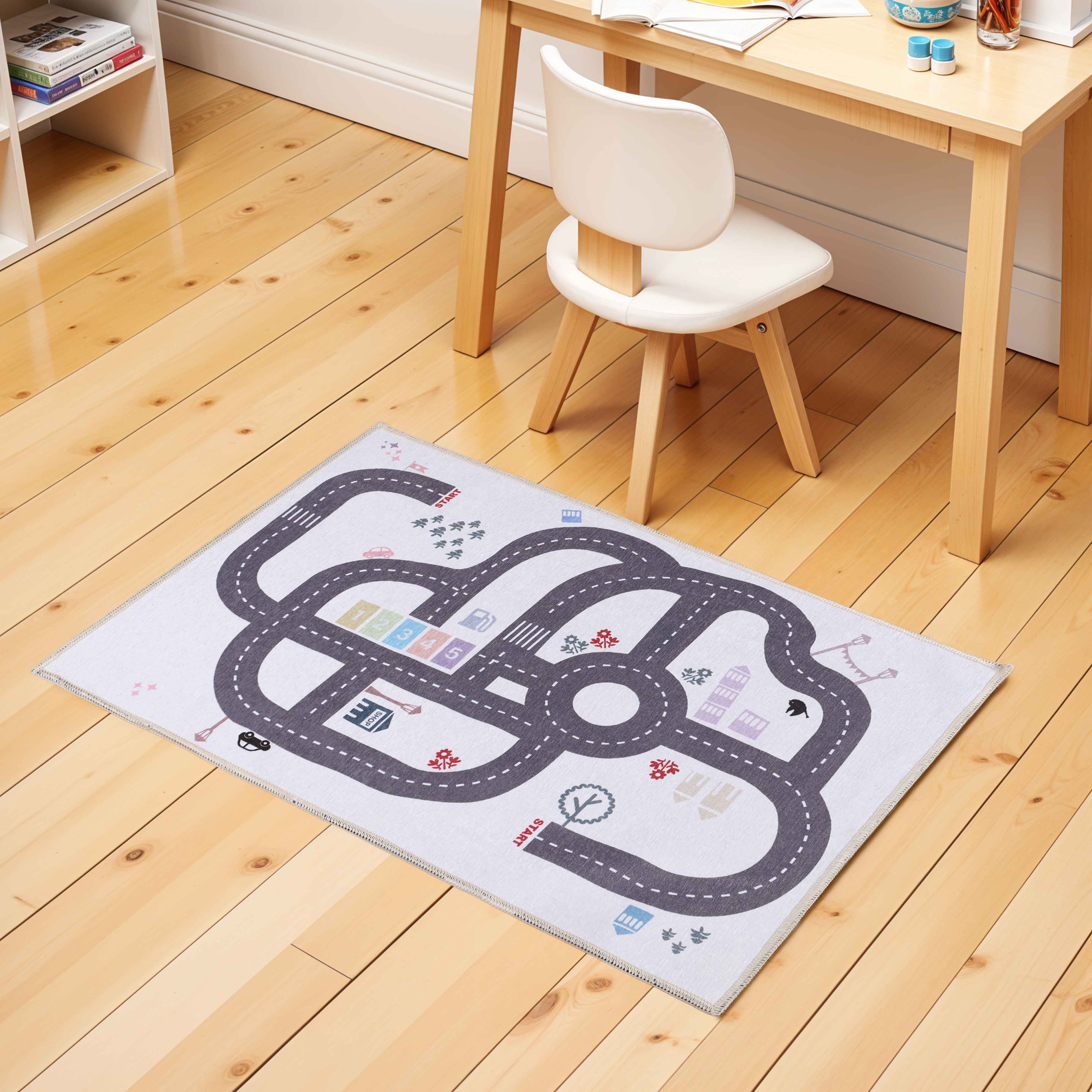 Non-Slip Kids Playroom Rug - Washable Nursery Carpet for Indoor Play Areas | Safe & Soft Floor Mat for Toddlers & Children's Rooms