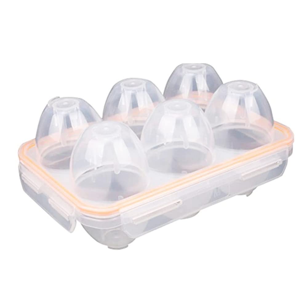 Shockproof & Leakproof Portable Egg Container for Camping - 6 Egg Storage Case Holder - Perfect for Outdoor Adventures, Picnics & Travel