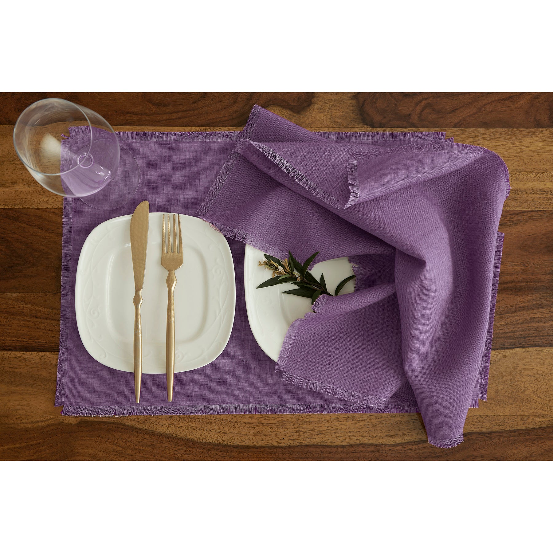 Stylish Fringe Placemats Set of 4 - Boho Chic Table Decor for Dining Room, Kitchen, or Outdoor Entertaining - Waterproof & Washable