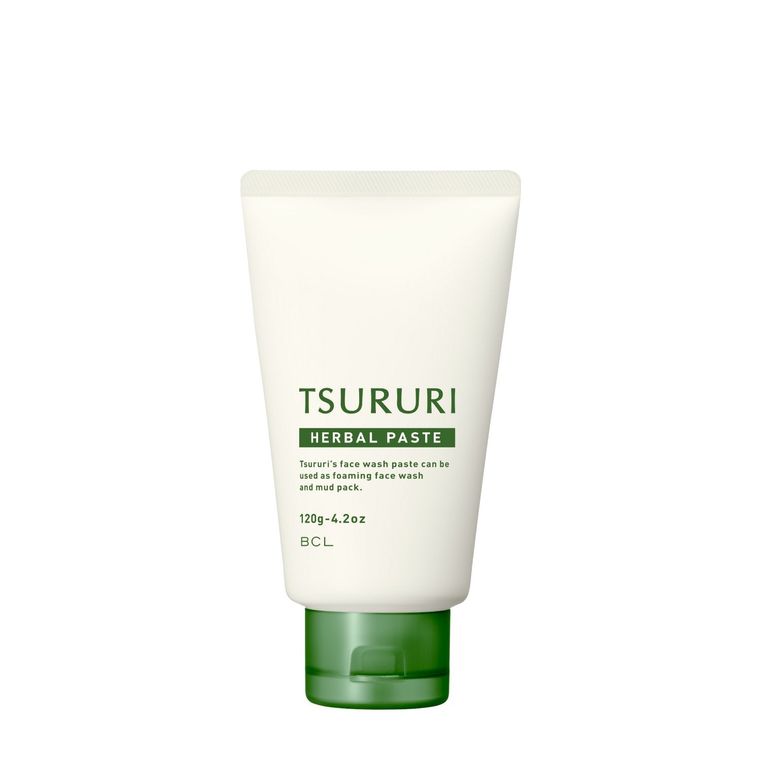 BCL Tsururi Herbal Facial Cleansing Paste Mud Pack 120g - Deep Pore Cleanser for Acne & Blackheads - Perfect for Daily Skincare Routine & Spa Night
