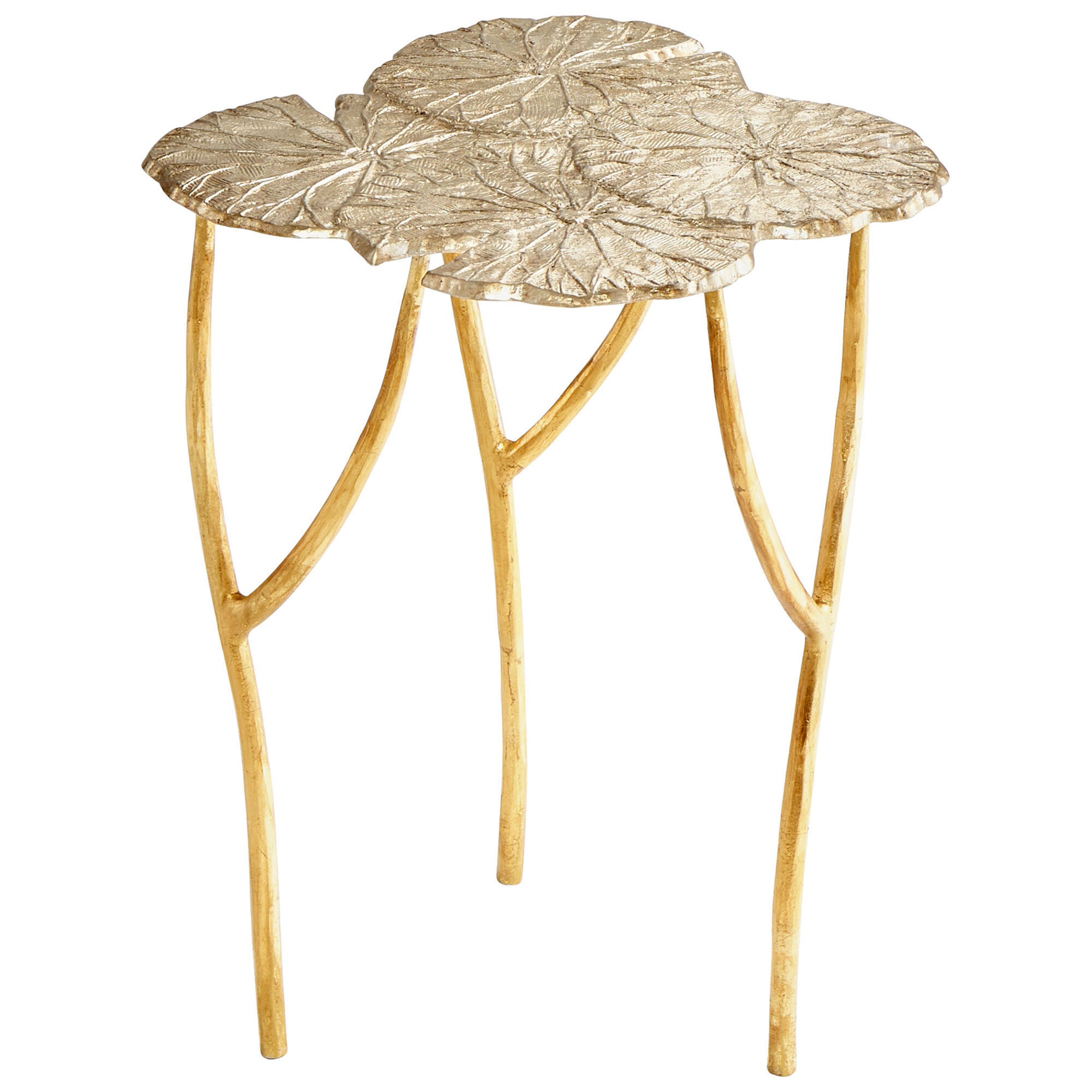 Cyan Design 09281 Ulla Table - Silver and Gold Finish Modern Side Table for Living Room, Bedroom, or Office Decor