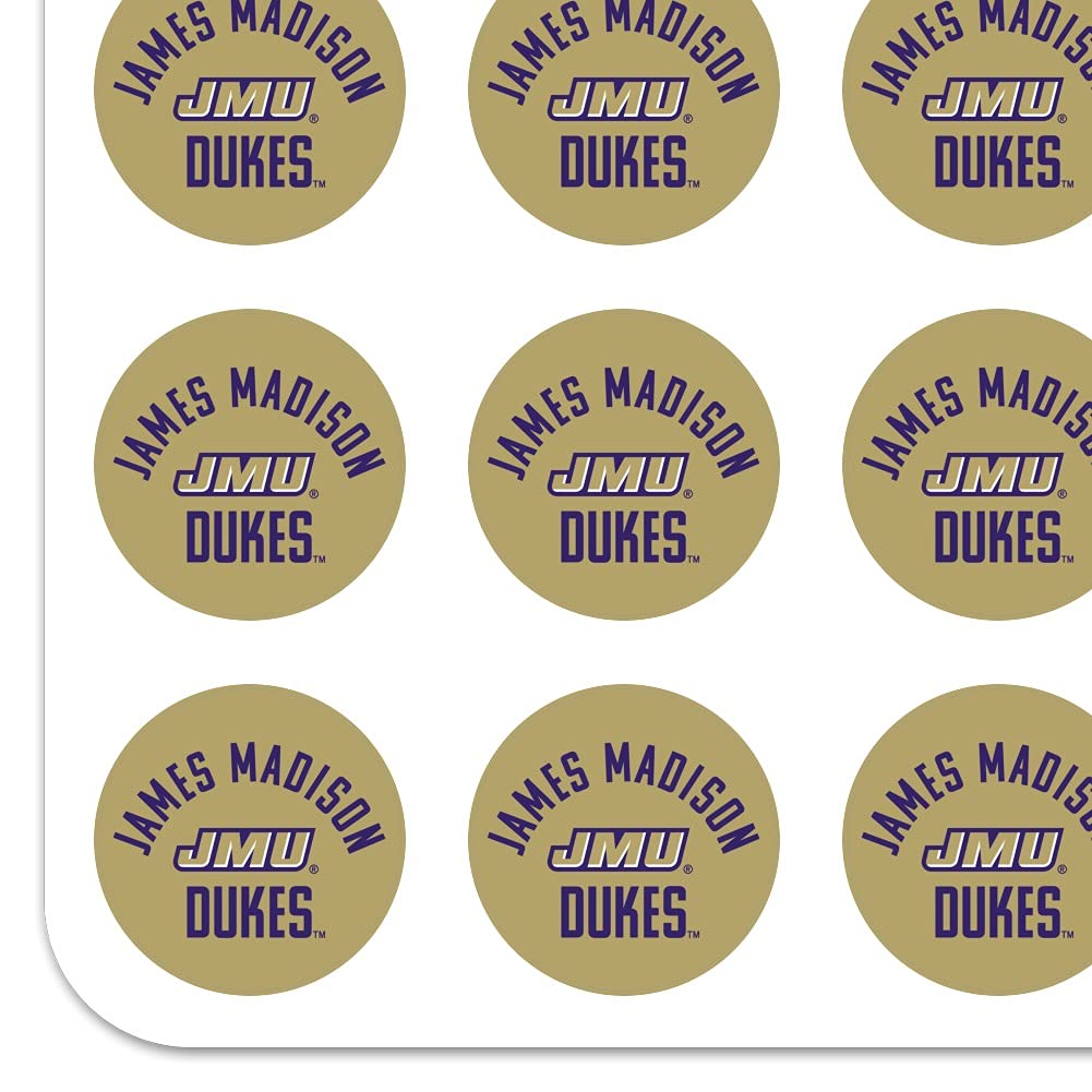 James Madison University Dukes 1 Inch Planner Stickers - Clear Scrapbooking & Crafting Decals for Bullet Journals, Calendars, DIY Projects - Perfect for School, Office & Home Organization
