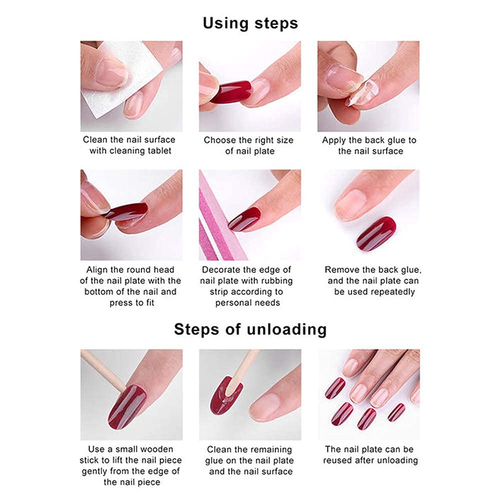 Fashionharbour 24-Piece Reusable Fake Nails Set - Lightweight Press On Nails with Strong Adhesive, Long Lasting Artificial Nails for Easy DIY Manicure - Perfect for Parties, Weddings, Holidays & Special Occasions (Style 0001)
