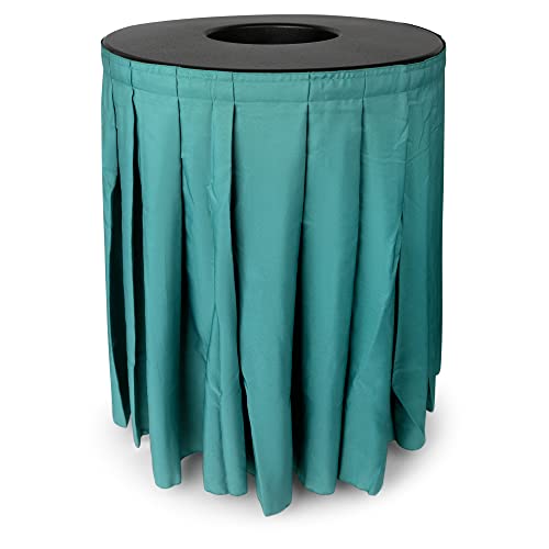 Round Black Top Green Skirt