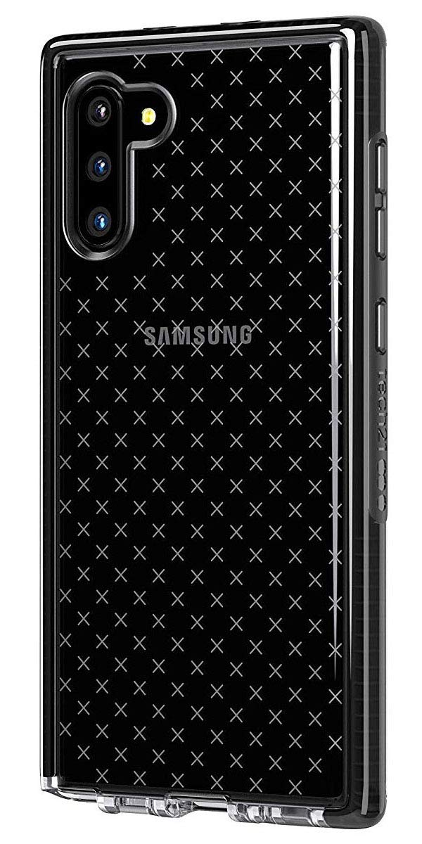 Tech21 Evo Check Shockproof Phone Case for Samsung Galaxy Note 10 - Smokey Black | Slim Protective Cover with Drop Protection | Perfect for Work, Travel & Outdoor Activities