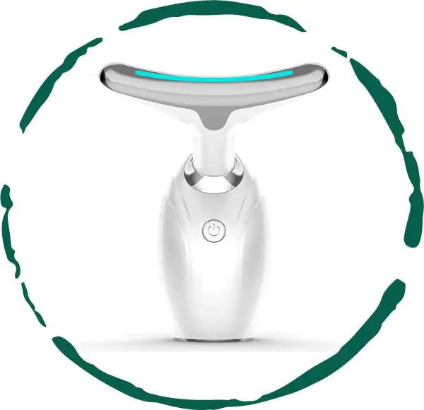 Anti-Aging LED Light Therapy Device for Face & Neck - Red & Blue Light Skin Rejuvenation Treatment for Wrinkles, Acne & Collagen Boost - At-Home Spa & Skincare Routine