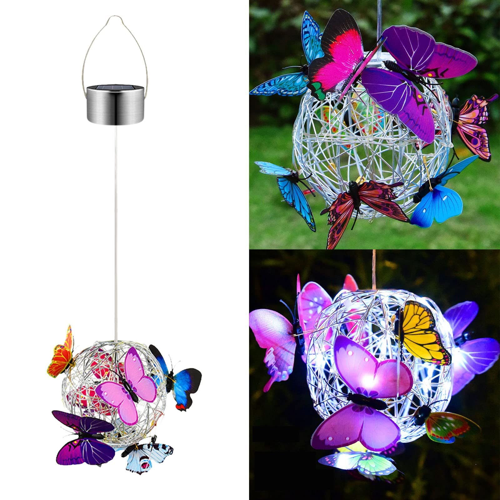 Solar Powered Butterfly Garden Lights - Waterproof Outdoor Solar Stake Lights for Pathway, Yard & Lawn Decoration - Perfect for Patio, Walkway & Landscape Lighting at Night