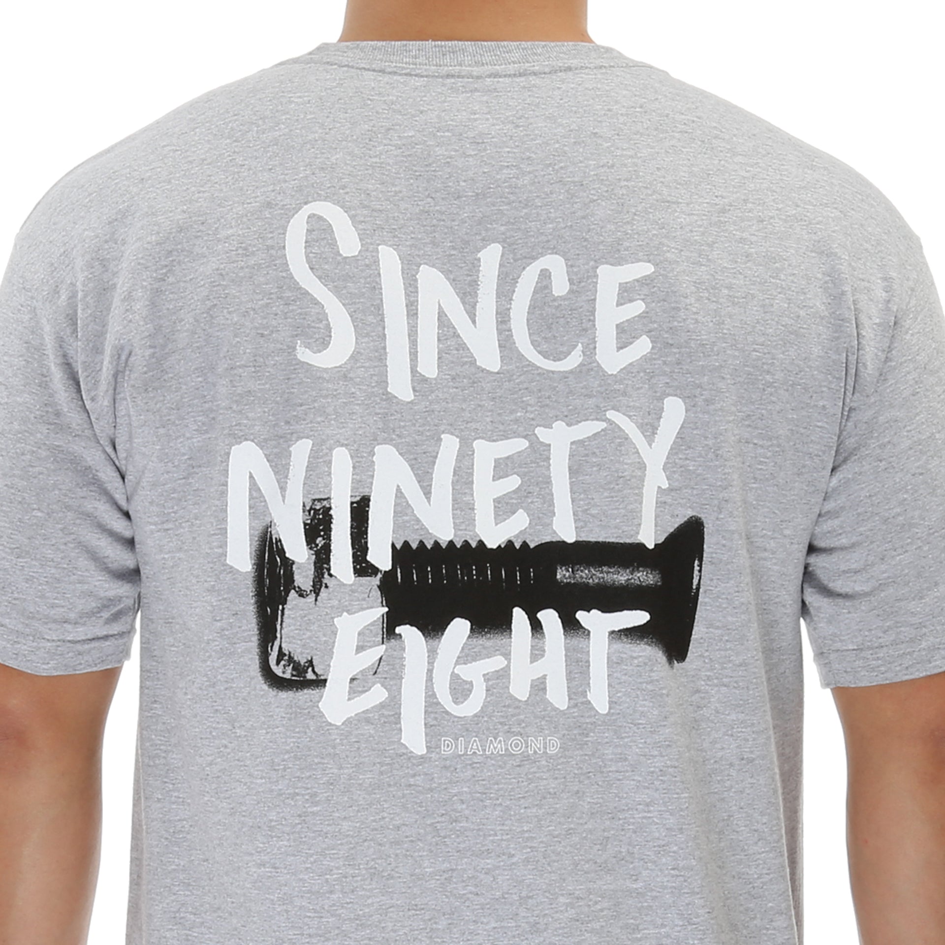 Diamond Bolt 98 Tee - Premium Cotton T-Shirt for Men & Women - Heather Grey - Casual Wear & Street Style Fashion