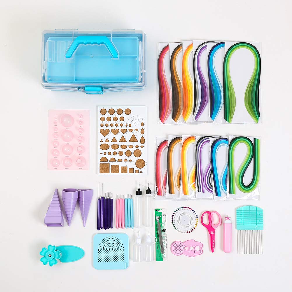 Quilling Kits with Tools & Supplies | Paper Crimper, Quilling Paper Strips for DIY Art Projects | Perfect for Card Making, Scrapbooking & Home Decor