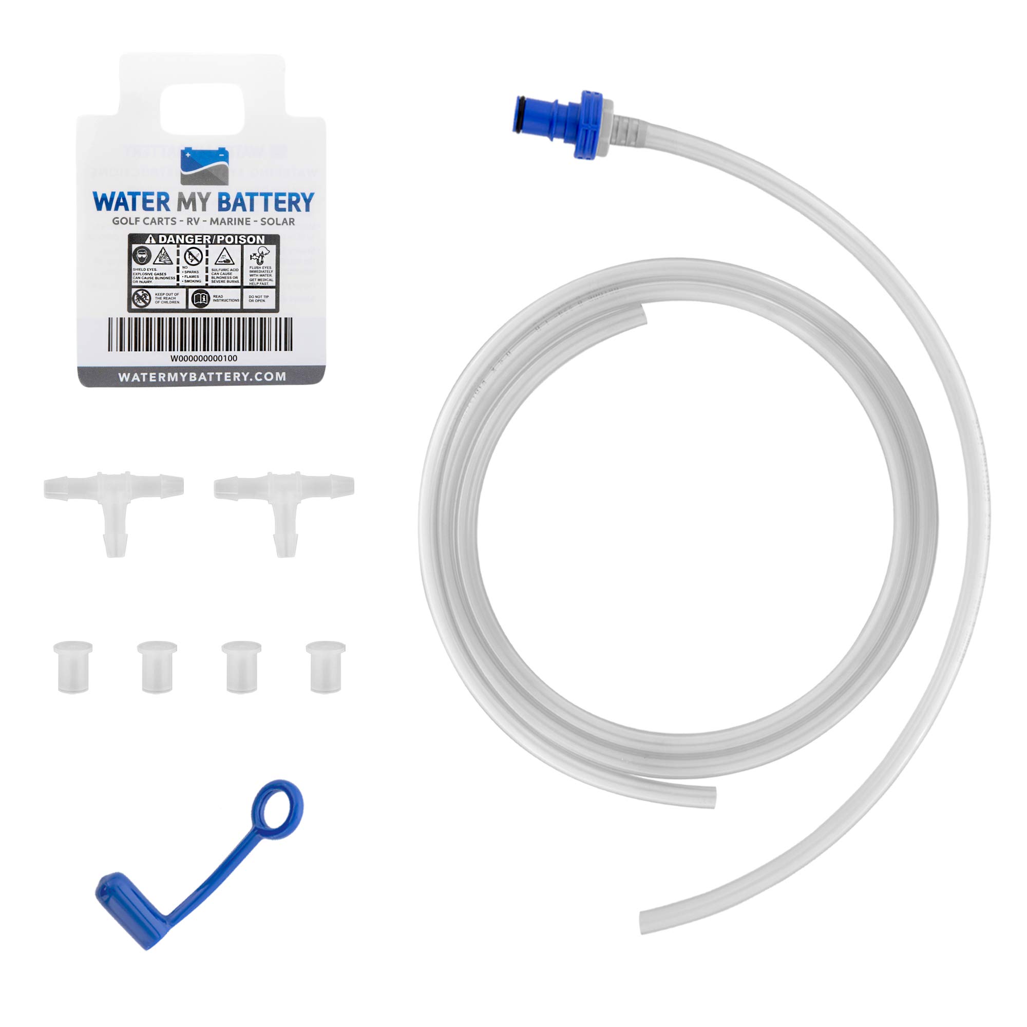 12V Automatic Battery Watering System for 2-6V Batteries - Perfect for Golf Carts, Forklifts & Marine Applications