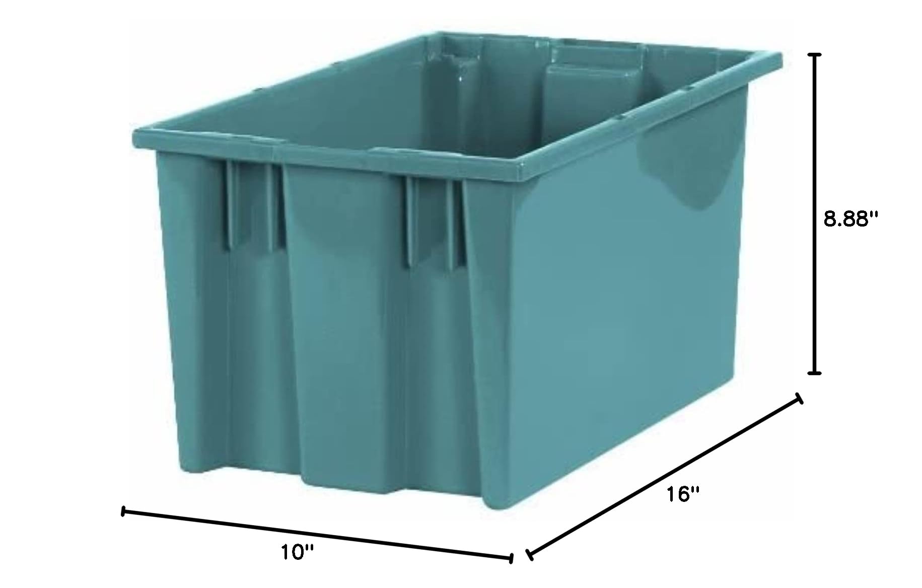 Aviditi BINS112AVI Large Plastic Stackable Storage Bins - 6 Pack, 16