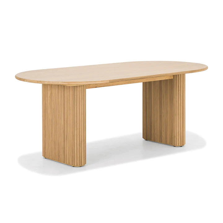 ASTON 220cm Solid Oak Dining Table - Rustic Farmhouse Style for Kitchen & Dining Room