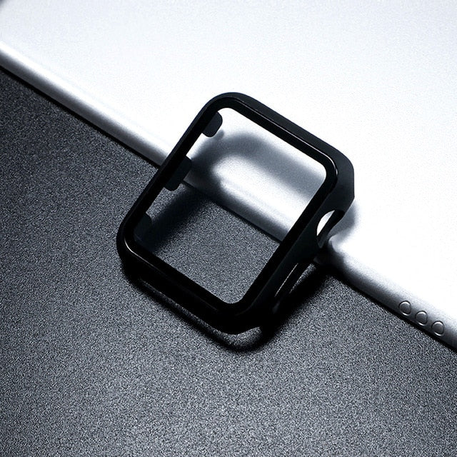 Premium Tempered Glass Case for Apple Watch Series 6 - Shatterproof Protective Cover for Workouts, Swimming & Everyday Use