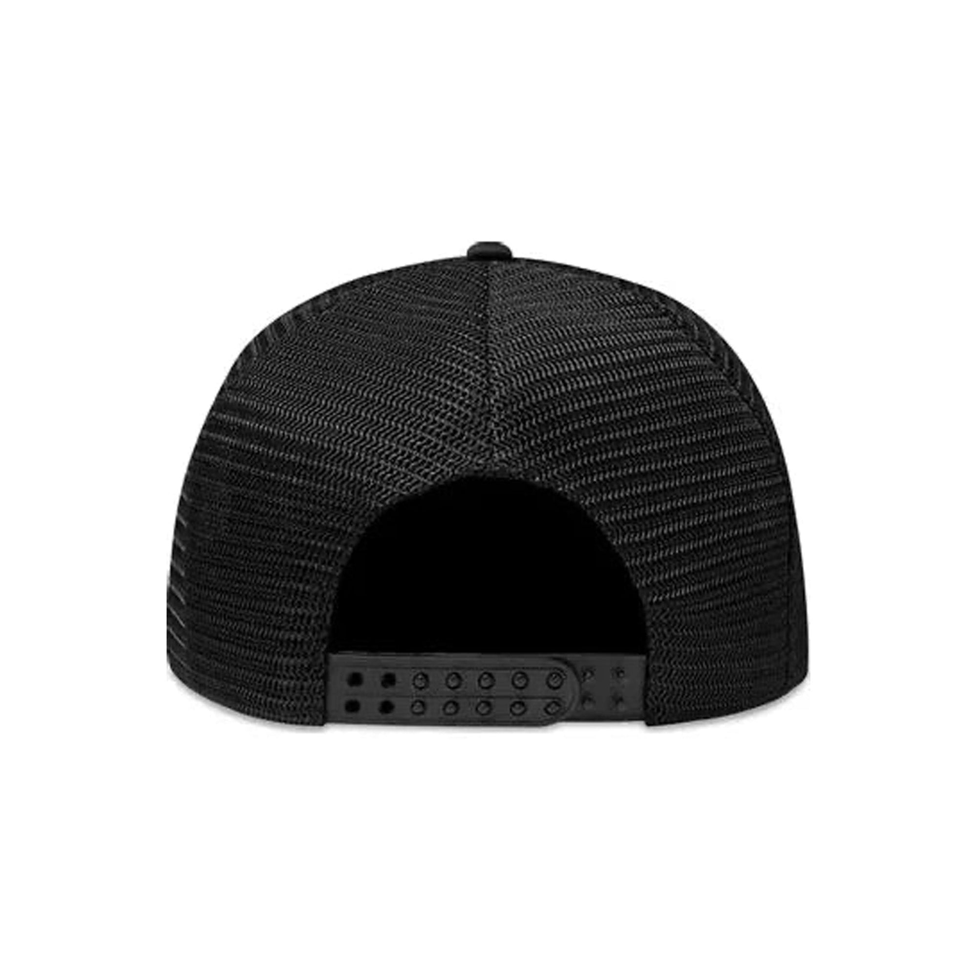 Corteiz Alcatraz Premium Puff Print Trucker Hat - Black on Black Adjustable Snapback Cap for Men & Women | Perfect for Streetwear, Hip Hop Fashion & Outdoor Activities