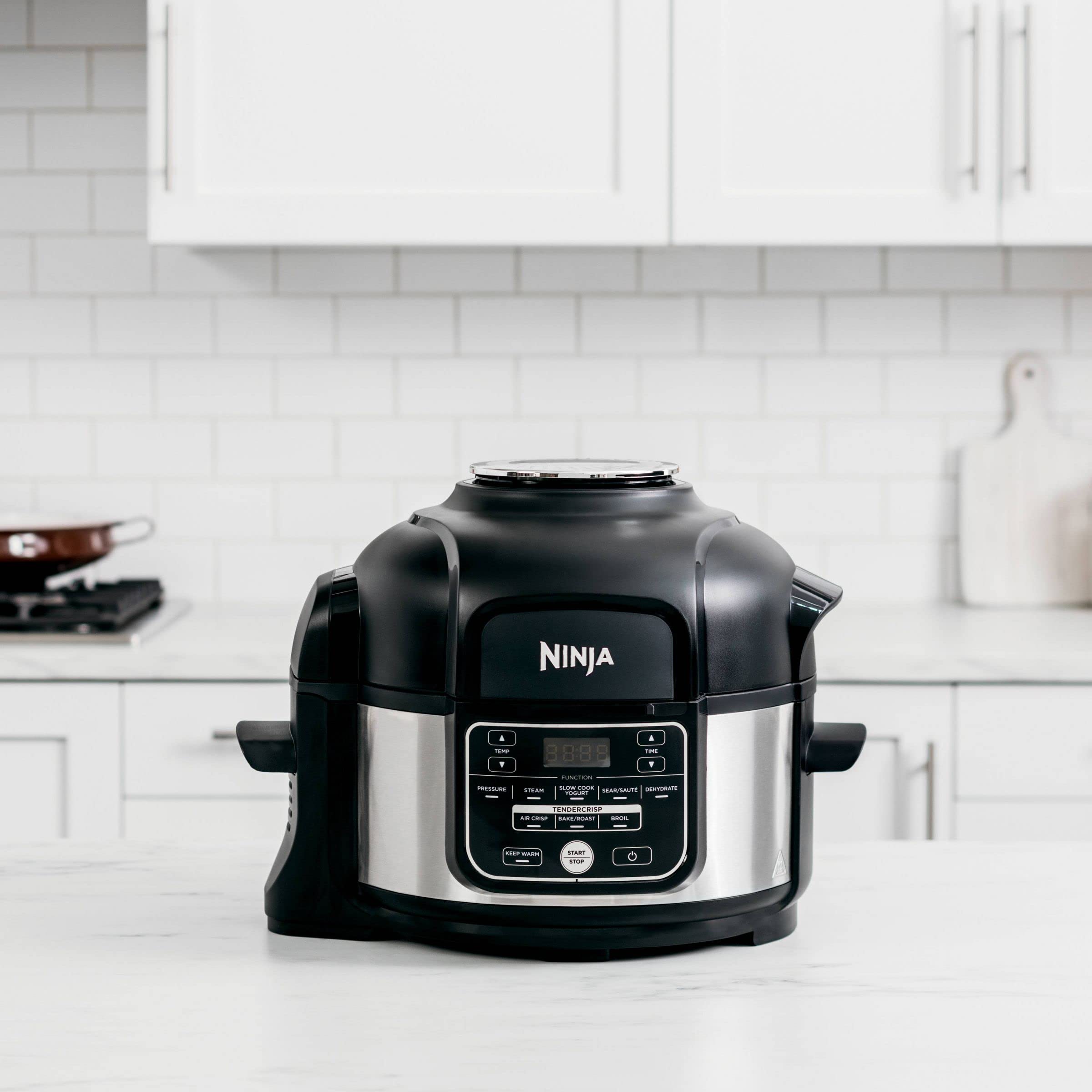 Ninja Foodi FD101 10-in-1 5-Quart Digital Pressure Cooker & Air Fryer Combo | Stainless Steel | Renewed | Perfect for Quick Meals, Healthy Frying & Family Cooking