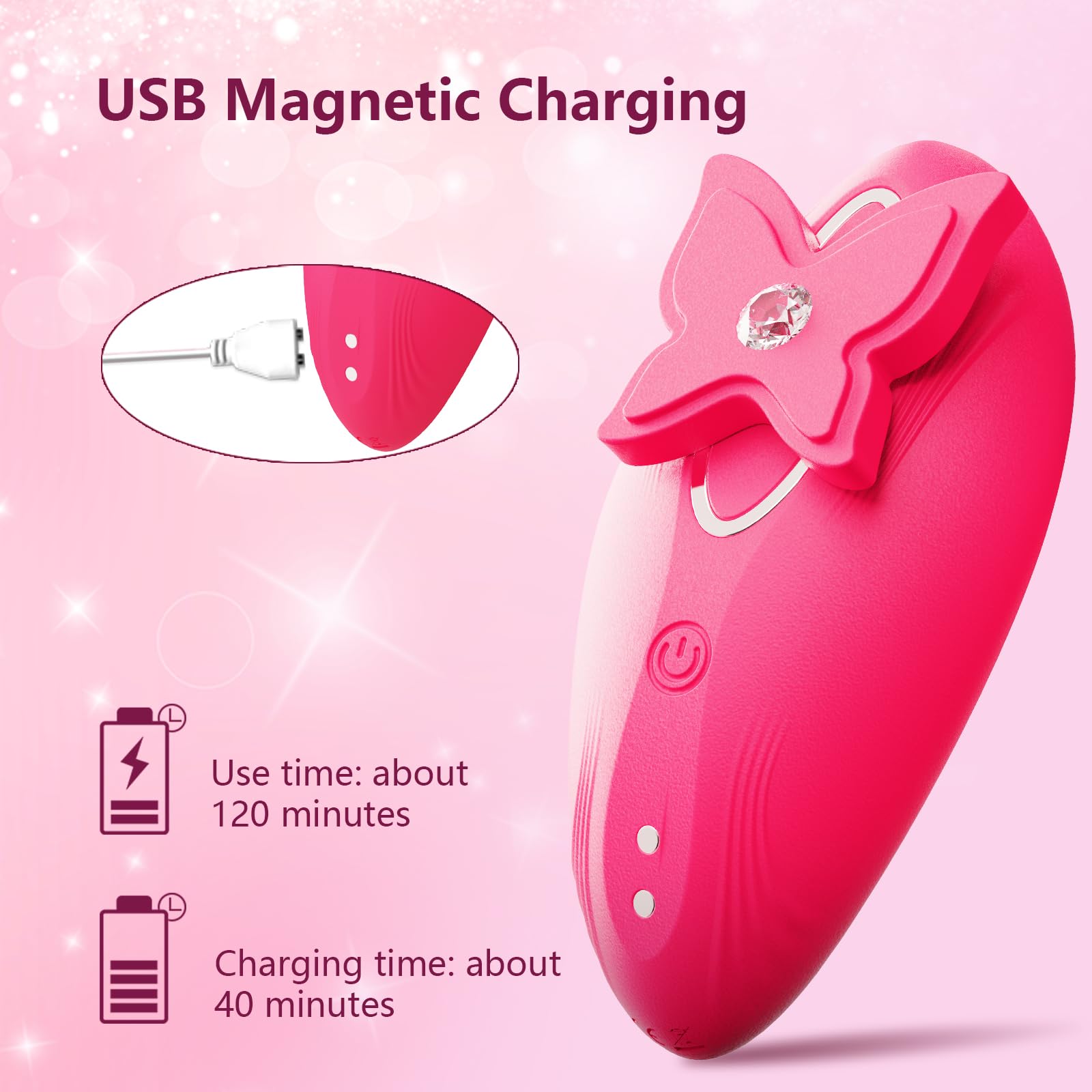 9-Speed Waterproof Rechargeable Wearable Panty Vibrator - Remote Control Butterfly Clitoral Stimulator for Women | Perfect for Couples Play & Solo Pleasure