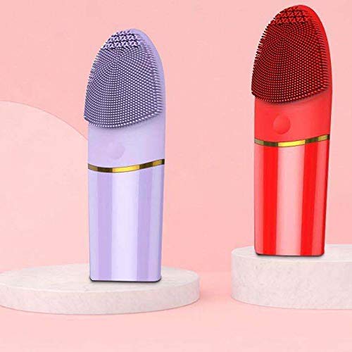 LEYTON Mini Electric Cleansing Brush - Silicone Sonic Facial Cleanser for Deep Pore Cleaning & Skin Massage | Perfect for Daily Skincare Routine & Travel