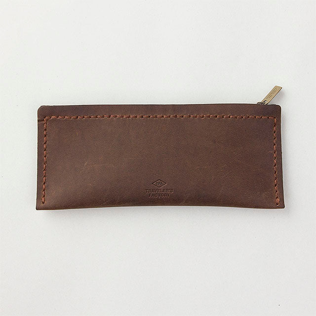 Premium Leather Pen Case for Travelers - M Size, Brown | Durable & Stylish Writing Accessory for Journaling, Office, and Everyday Carry