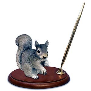 Funny Squirrel Pen Holder for Desk - Cute Office Organizer with Acorn Design - Perfect Gift for Coworkers & Students - Home & Office Decor Accessory