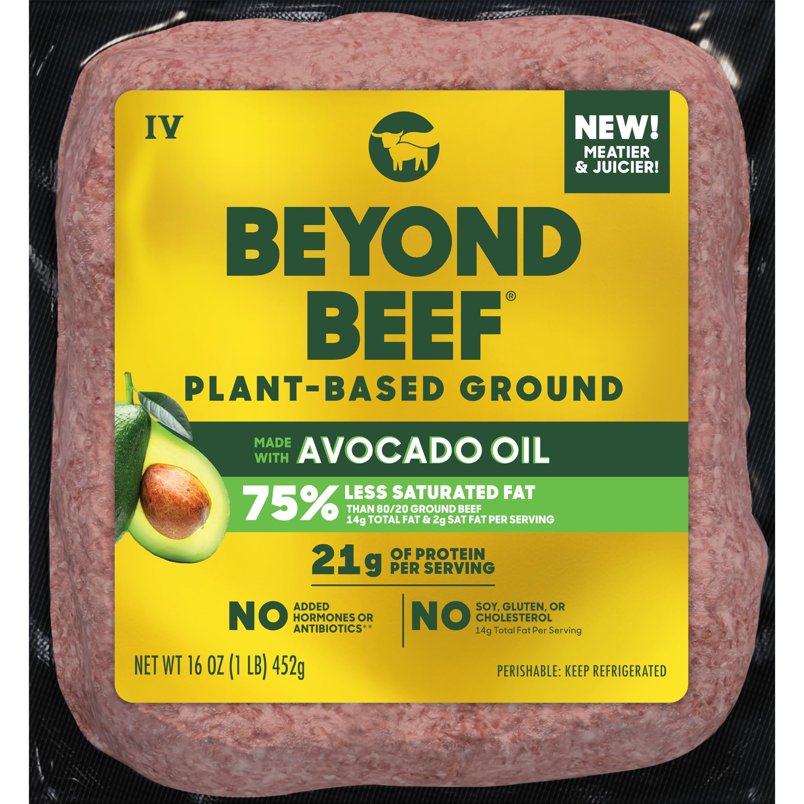 Beyond Meat Beyond Beef Plant-Based Ground 16 oz (1 lb) - Vegan Meat Alternative for Burgers, Tacos & Pasta - High Protein, Gluten Free, Non-GMO