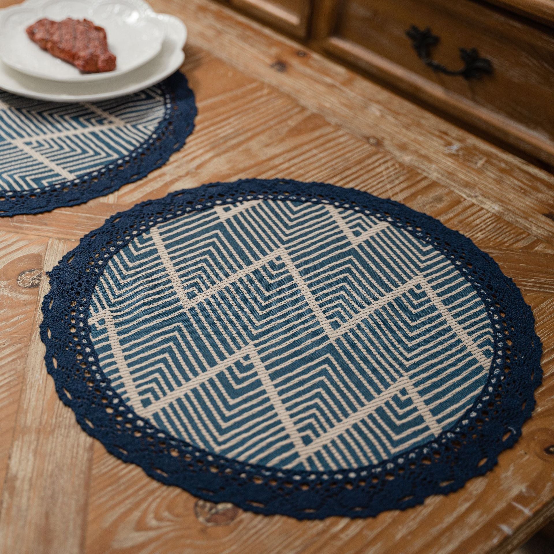 Zahra Geometric Table Runner - Modern Home Decor for Dining Room, Kitchen, Wedding & Party Decorations