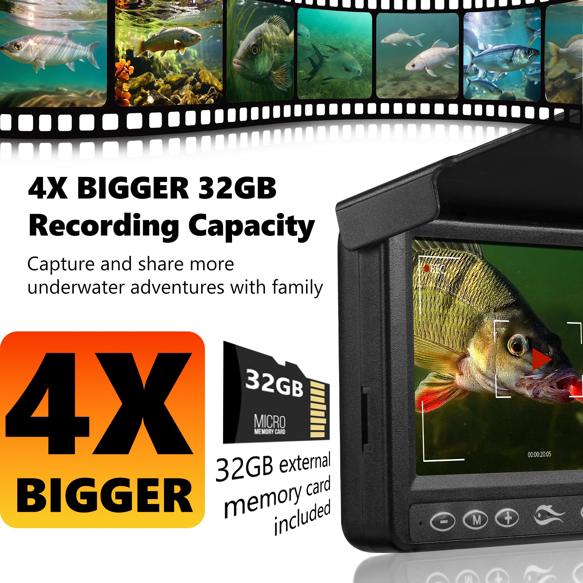 FishPRO Underwater Fishing Camera with DVR - 4.3