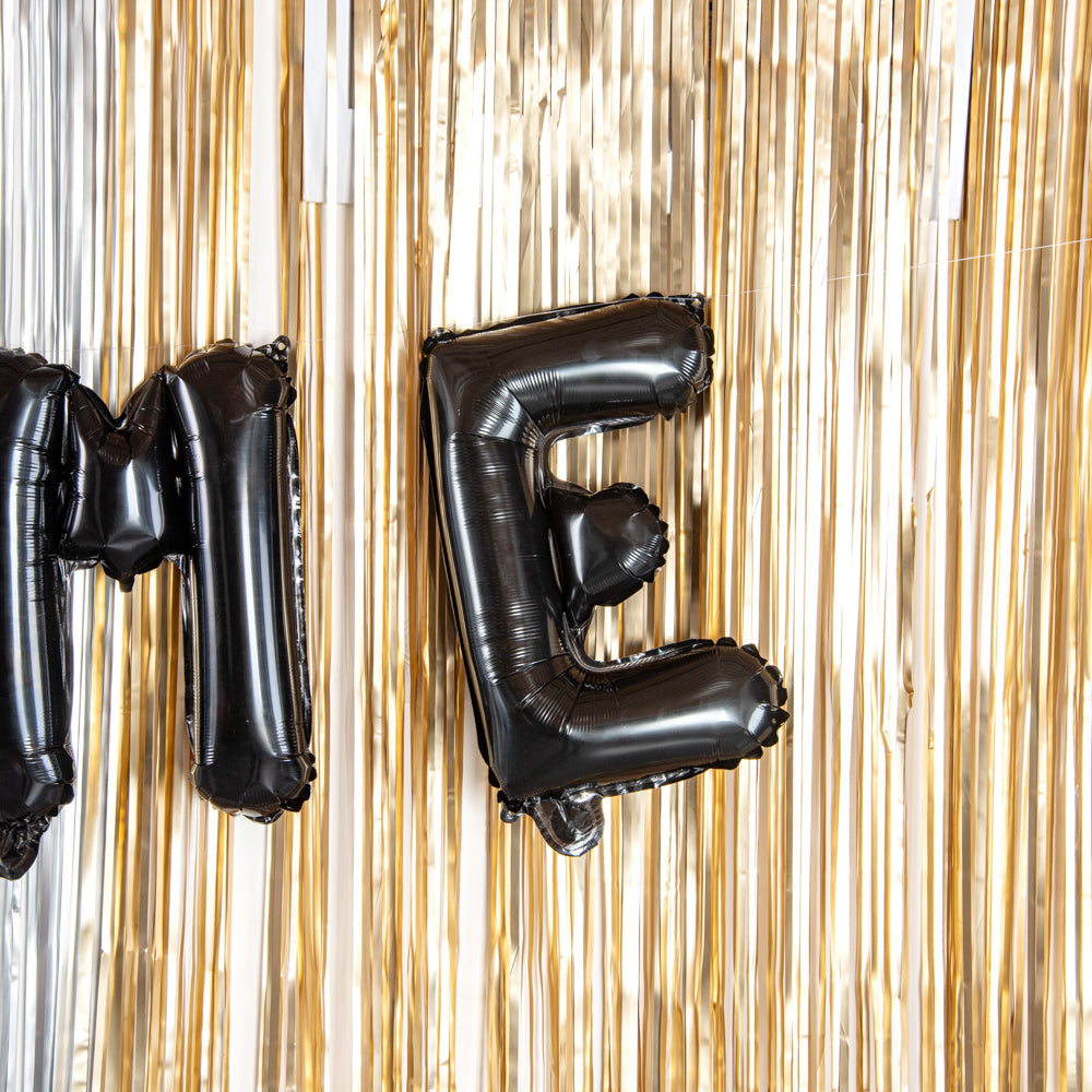 Balloonify Black Mylar Letter E Balloon - 16 Inch Large Foil Alphabet Balloon (1 Count) - Perfect for Birthday Parties, Graduations & Baby Showers