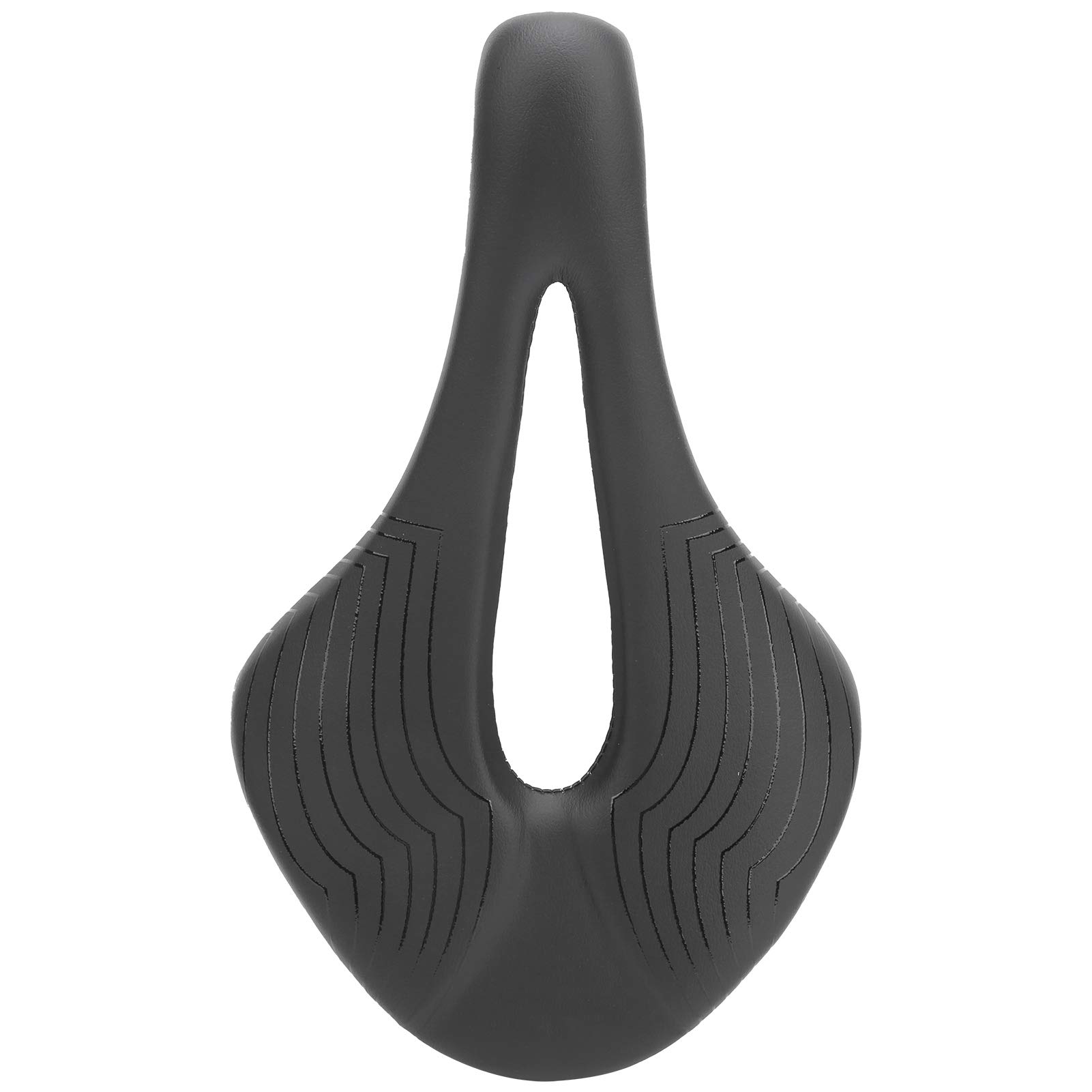 Keenso Bike Saddle Cushion - Ultralight Microfiber Leather Bicycle Seat Cover with Hollow-Out Design for Comfort | Black Cycling Seat Pad for Mountain & Road Bikes | Perfect for Long Rides & Commuting