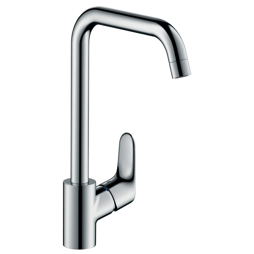 Hansgrohe Focus Kitchen Faucet 260 with Adjustable Swivel Range, Chrome Finish - Perfect for Modern Kitchens & Easy Dishwashing