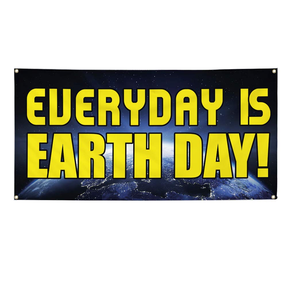 Vinyl Banner - Multiple Sizes (60x144 Inches) | Weatherproof Outdoor Advertising Sign with 10 Grommets | Perfect for Earth Day Events, Yard Signs, Industrial Use & Lifestyle Branding