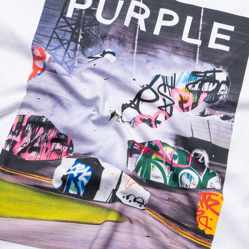 Purple Brand Textured Inside Out T-Shirt for Men & Women | Soft Cotton White Tee for Casual Wear & Street Style Outfits