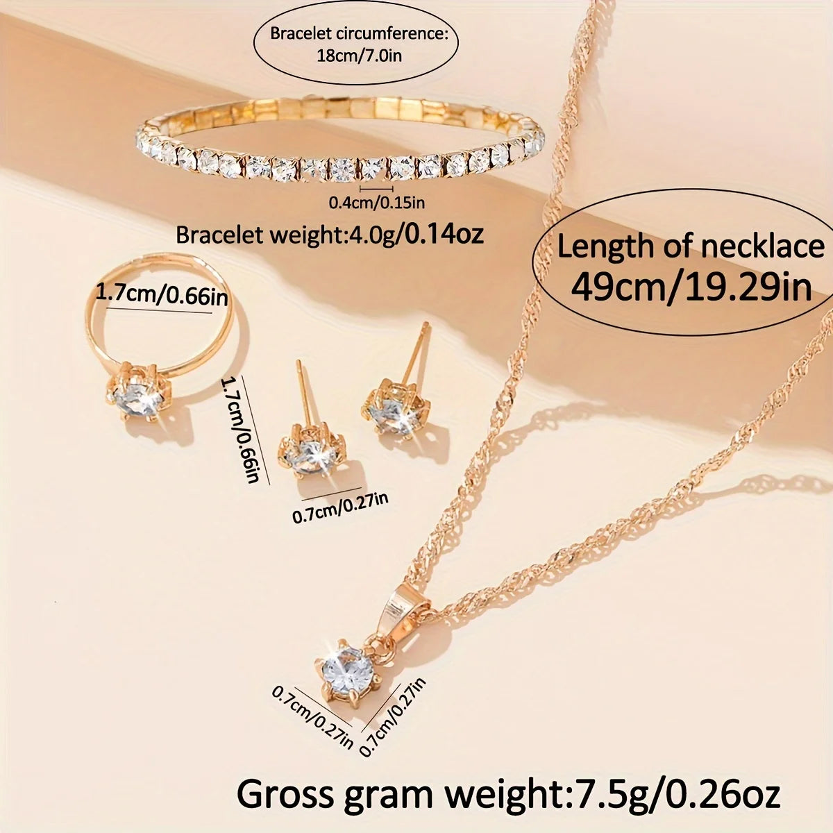 Exquisite Diamond Jewelry Gift Set for Women - Perfect for Anniversaries, Birthdays & Special Occasions