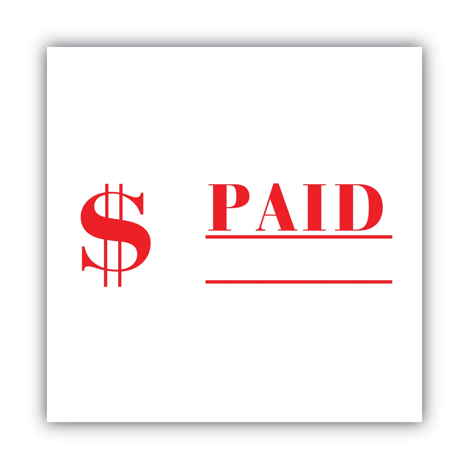 ACCUSTAMP2® Pre-Inked Shutter Stamp - Red Ink, PAID, 1.63