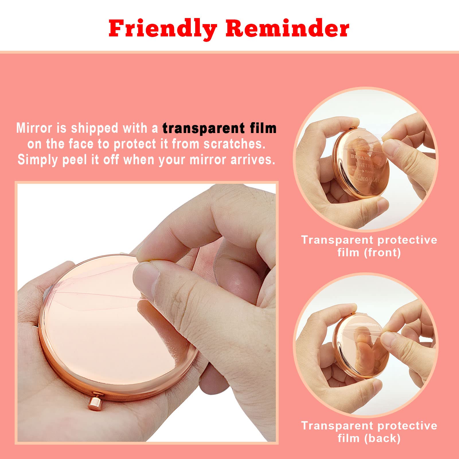 **Inspirational Christian Goddaughter Gifts - Compact Pocket Makeup Mirror for Birthday, Wedding, Graduation & Travel - Thoughtful Present from Godmother**    *(Perfect for Daily Use, Special Occasions & On-the-Go Touch-Ups!)*