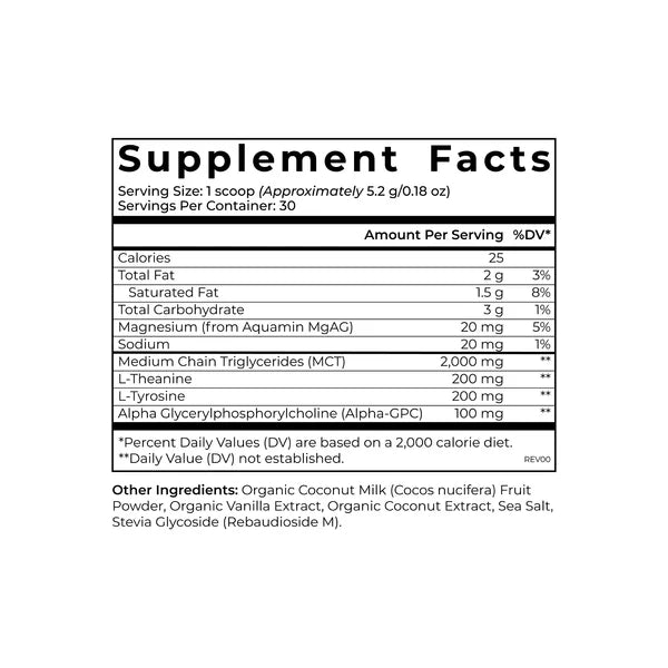 Cymbiotika Nootropic Creamer - Advanced Superfood Supplement for Brain Boost & Focus | Perfect for Coffee, Smoothies & Workout Recovery