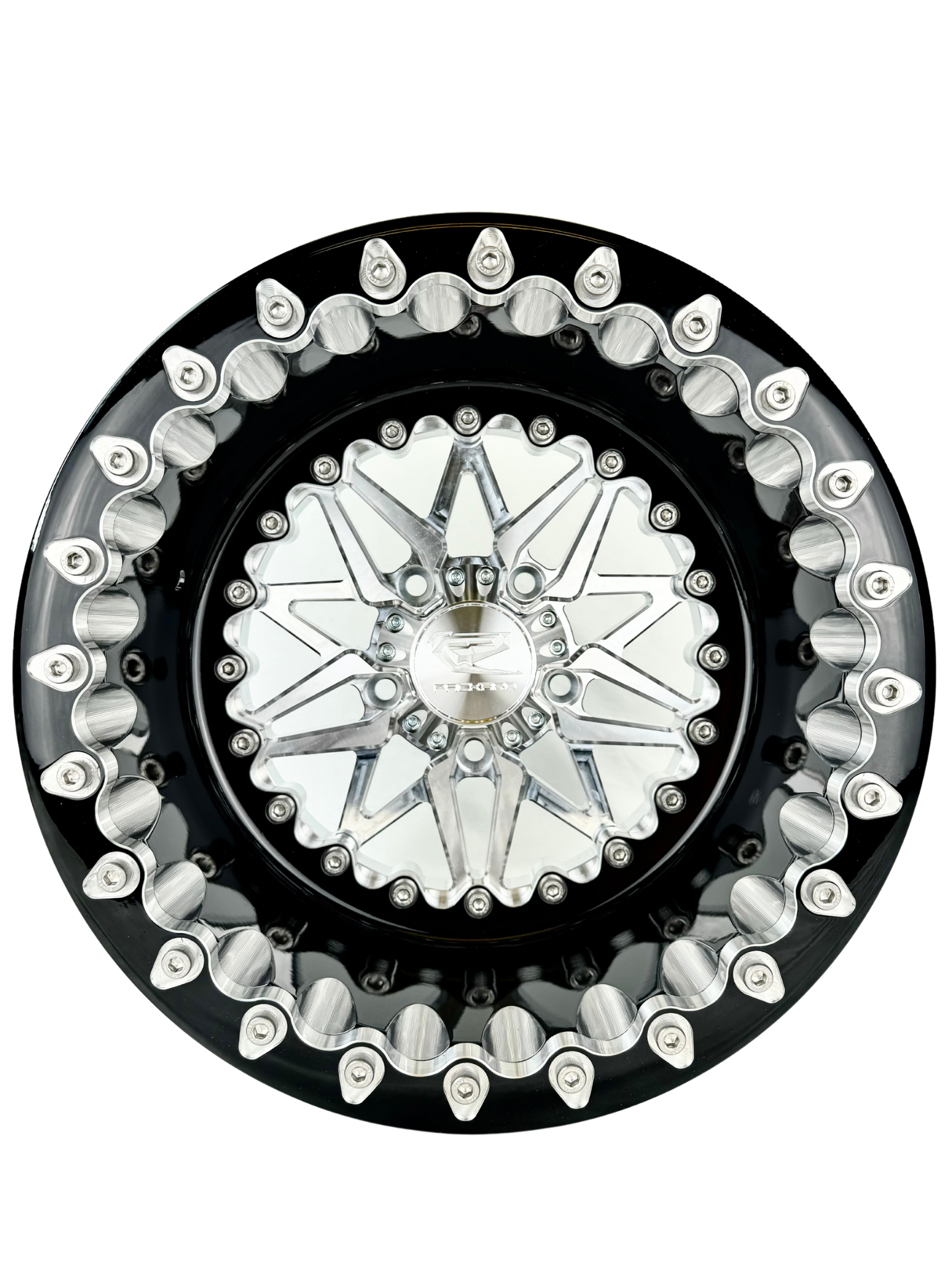 Impact FF Forged Beadlock Wheels - Silver for Polaris RZR Pro R 5x4.5 Bolt Pattern | Off-Road Racing & Trail Riding Accessories