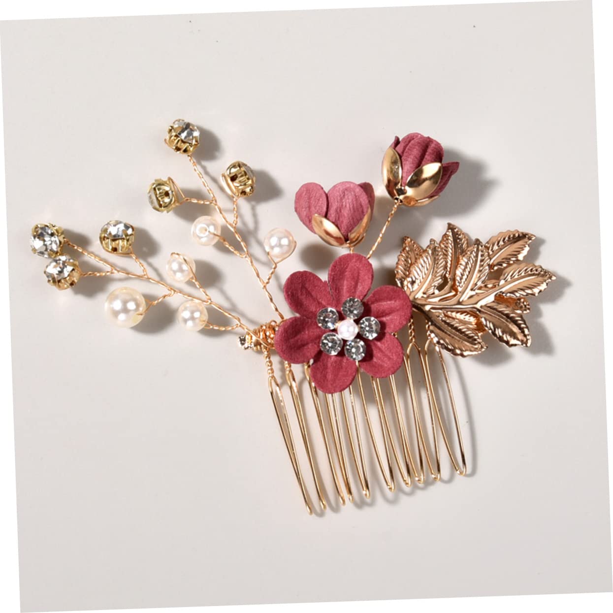 5 Sets Wedding Hairpins for Bride - Pearl Flower Hair Clips, Hair Comb Accessories for Women (Zinc Alloy) - Perfect for Bridal Shower, Wedding Ceremony & Special Occasions